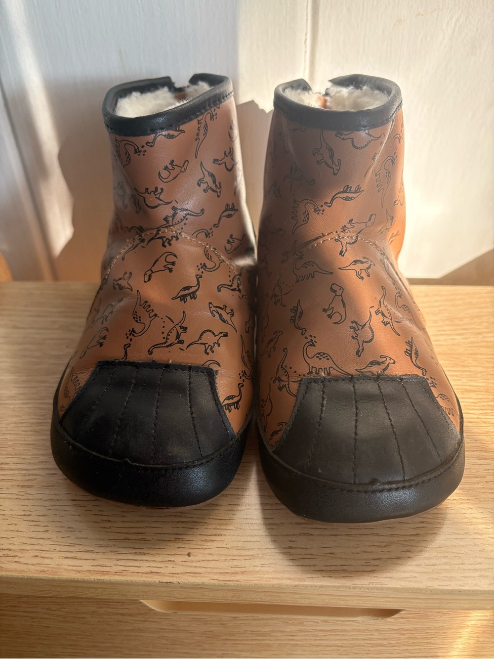 Little Love Bug Dexter Leather Dinosaur Boots